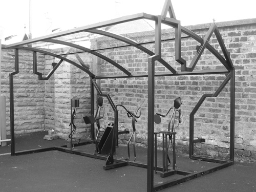 Bike Racks installed at Start